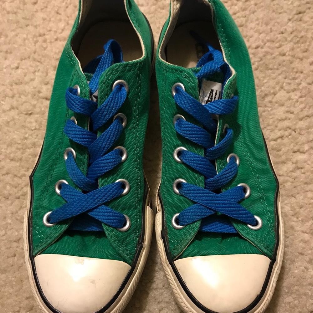 Green Converse Low Tops